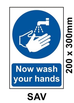 picture of Spectrum Now Wash Your Hands - SAV - 200 x 300mm - SCXO-CI-11482