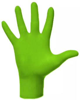 picture of Mercator Ideall Grip Nitrile Green Gloves - JE-RP300326Q