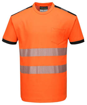 picture of Portwest - PW3 Hi-Vis T-Shirt Orange/Black - PW-T181OBR
