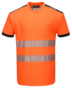 Picture of Portwest - PW3 Hi-Vis T-Shirt Orange/Black - PW-T181OBR