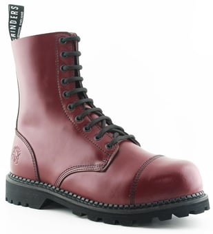 picture of Grinders S1P - Hunter Cherry Red Smooth Leather Safety Boots - GR-HUN-CH - (LP)