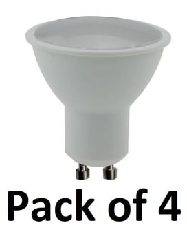 picture of Power Plus - 5W -  Energy Saving GU10 LED Bulb - 350 Lumens - 3000k Warm White - Pack of 4 - [PU-3505] - (DISC-R)