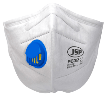 picture of JSP F632 FFP3V Disposable Vertical Fold Flat Mask - Pack of 2 - [JS-BGR180-000-T00]