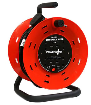 picture of Power Plus - 4 Way Extension Reel - 25 Metre - 240 Voltage - 13 Amp - [PU-1124]