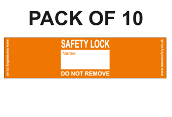 picture of Reece Padlock Labels - Orange - Pack of 10 - [RS-RPL10-ORANGE]