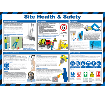 picture of Site Health And Safety Poster - 590 x 420Hmm - [SA-A702]