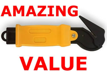 picture of Supreme TTF Robust Moving Edge Safety Cutter Knife - Yellow - [HT-BLU-SK]