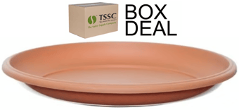 picture of Whitefurze 38cm Milano Saucer - Terracotta - Box Deal of 10 - [IH-WHFG01RS343]
