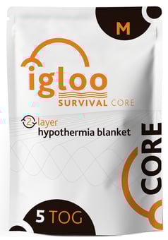 picture of Igloo Core 2 Layer Hypothermia Blanket - Medium - Emergency Orange - [RL-IG010]