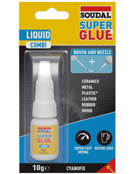 picture of Soudal Superglue Liquid Combi - Clear - 10g - [DK-DKSD160024]