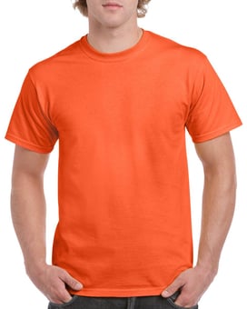 Picture of Gildan Heavy Quality Cotton Short Sleeve Crew Neck Orange T-shirt - BT-5000-OR
