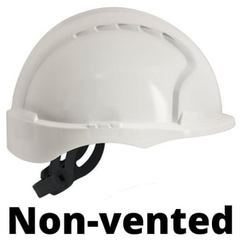 picture of JSP - The New EVO2 Non Vented White Safety Helmet - Short Peak & Slip Ratchet Harness - [JS-AJG030-000-100] - (DISC-X)