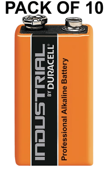 picture of Duracell Industrial 9V Batteries - Pack of 10 - [HQ-ID1604] - (DISC-W)