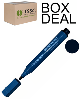 picture of Detectable Permanent Marker Pen - Black Bullet Tip - Box Deal of 10 - [IH-DT-146-A06-P02-A07] - (LP)
