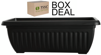picture of Whitefurze 70cm Athens Trough - Black - Box Deal of 10 - [IH-WHFG07P705]