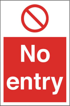Picture of No Entry Sign - 200 x 300Hmm - Rigid Plastic - [AS-PR71-RP]