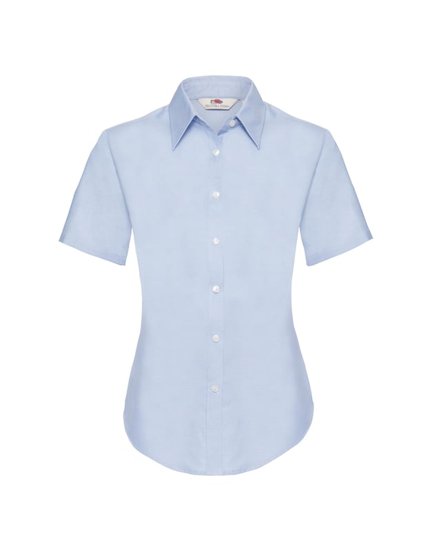 picture of Fruit Of The Loom Oxford Blue Lady Fit Short Sleeve Shirt - BT-65112L-OXBL