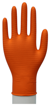 Picture of Orange Gripper Nitrile Tyre Tread Disposable Gloves - Box of 50 Pairs - ATG-7181