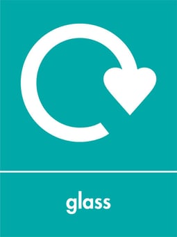 Picture of Recycling Signs - Glass - 300 X 400Hmm - Rigid Plastic - [AS-WR24-RP]
