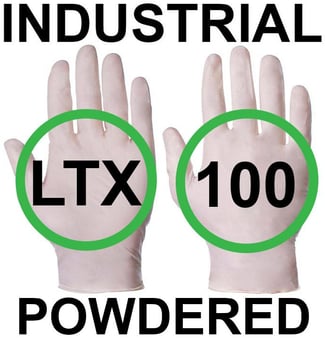 picture of Supertouch Natural Industrial Powdered Latex Gloves - Box of 50 Pairs - ST-10501 - (DISC-R)
