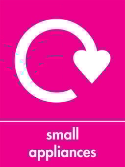 Picture of Recycling Signs - Small Appliances - 300 X 400Hmm - Rigid Plastic - [AS-WR01-RP]