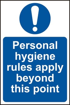 Picture of Spectrum Personal hygiene rules apply beyond this point - RPVC 200 x 300mm - SCXO-CI-11489