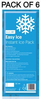 picture of Blue Dot - Easy Ice Disposable Instant Ice Pack - Pack of 6 - Large - 30cm x 13cm - [CM-9986X6] - (AMZPK)