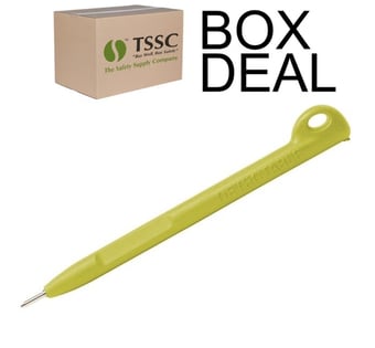 picture of Detectable Elephant Stick Pen Blue Ink - Yellow Housing - LY - Box Deal 100 Pieces - [IH-DT105C105I01PA03]