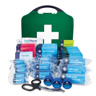 picture of Large Workplace Catering First Aid Kit - In Green/Blue Aura Box - [RL-429]