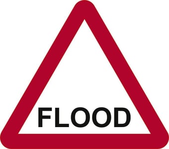 picture of Spectrum 600mm Tri. Dibond ‘FLOOD’ Road Sign - With Channel – [SCXO-CI-13076]