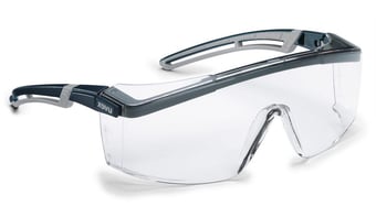 picture of Uvex - Astrospec 2.0 Clear Lens Spectacles - Black/Grey Frame - [TU-9164-187]