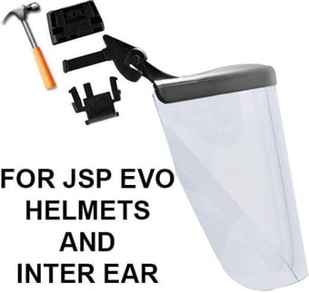 picture of JSP - Protective Polycarb Visor and Helmet Attachment - For Evo Range and Inter Ear - [JS-ANK060-230-000]