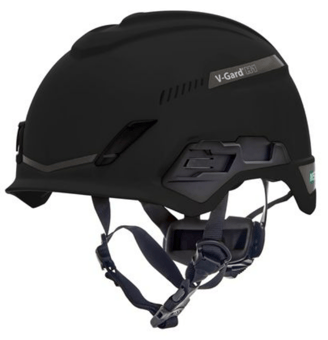 Picture of MSA V-Gard H1 Bivent Safety Helmet Vented Fas-Trac III Black - [MS-10212401]