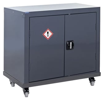 picture of QMP Mobile CoSHH Cupboard - 1 Shelf - 1040H x 900W x 460D mm - [QM-CZ109046MKXX]