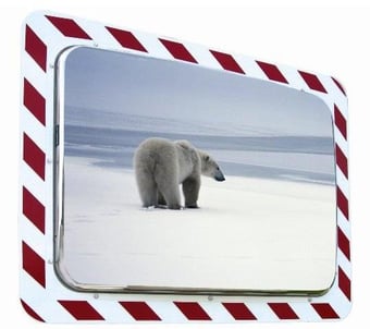 Picture of ANTI-FROST AND ANTI-CONDENSATION TRAFFIC MIRROR - 800 x 600mm - To View 2 Directions - 6 Year Guarantee - [VL-858AB]