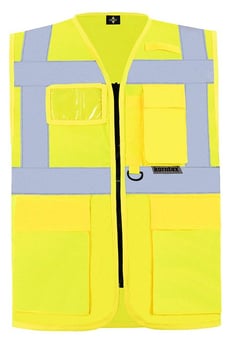 picture of Korntex Berlin Safety Vest Multifunctional with Pockets - Hi-Vis Yellow - KTX-KXMFG