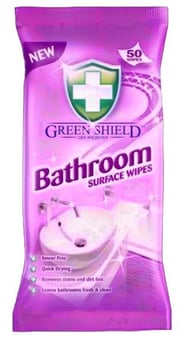 Picture of Green Shield - Quick Drying Bathroom Surface Wipes - Pack of 50 - [PD-SI7150] - (DISC-W)