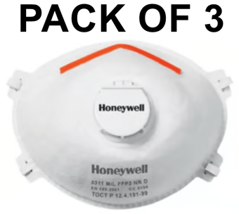 picture of Honeywell North 5311-V2 Moulded Disposable Mask FFP3 NR D V - Pack of 3 - [HW-1016242-V2]