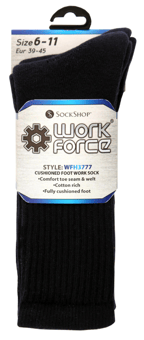 picture of Work Force Cotton Rich Socks 2 Pair - [AP-WFH3777]