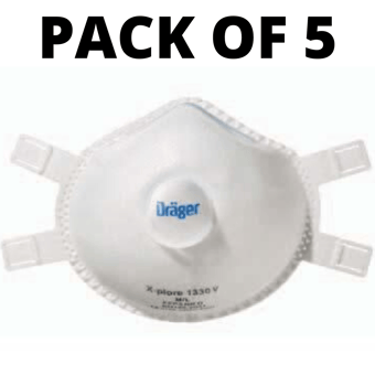 picture of Drager X-Plore 1330V FFP3 Moulded Mask - Pack of 5 - [BL-689874]