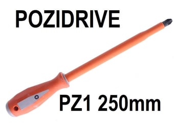 picture of Boddingtons - Premium Insulated Screwdriver - 250mm Blade - PZ1 - Pozidrive - [BD-114201]