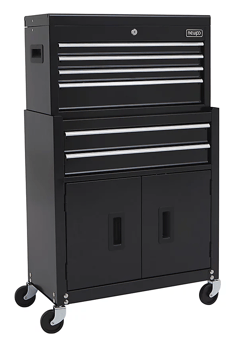 picture of BiGDUG Garage 24" 6 Drawer Tool Chest & Rollcab Set - 1037h x 616w x 295d mm - Black - [BDU-BDTCS6BK]