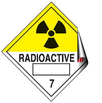 picture of Hazchem & Transport Labels - Radioactive - Conforms to Dangerous Goods Regulations LARGE - 200 X 200Hmm - Self Adhesive Vinyl - [AS-DA28-SAV]