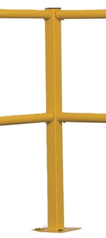 picture of QMP Round Tube Rail Barrier - Twin Barrier - Corner Post - H.900mm - [QM-RBTRBRCX900Y]