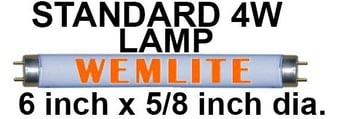 picture of Wemlite - 4 Watts Lamp For Fly Killers - BL368 - Standard UV - [BP-LS04WX-W]