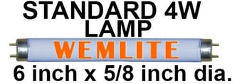 Picture of Wemlite - 4 Watts Lamp For Fly Killers - BL368 - Standard UV - [BP-LS04WX-W]