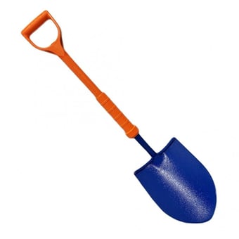picture of Insulated Treaded Round Mouth Shovel - Handle - 28" / 711mm Blade Size - 10" Wide By 12.1/2" Long - [XS-INS010] - (HP)