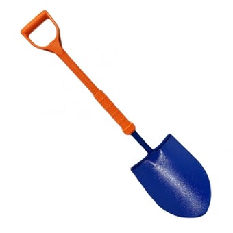 Picture of Insulated Treaded Round Mouth Shovel - Handle - 28" / 711mm Blade Size - 10" Wide By 12.1/2" Long - [XS-INS010] - (HP)