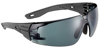picture of Bolle RUSH+ 2.0 Safety Glasses - Smoke PC Lens - Grey/Black - M/L Size - [BO-RUSPMN20E]