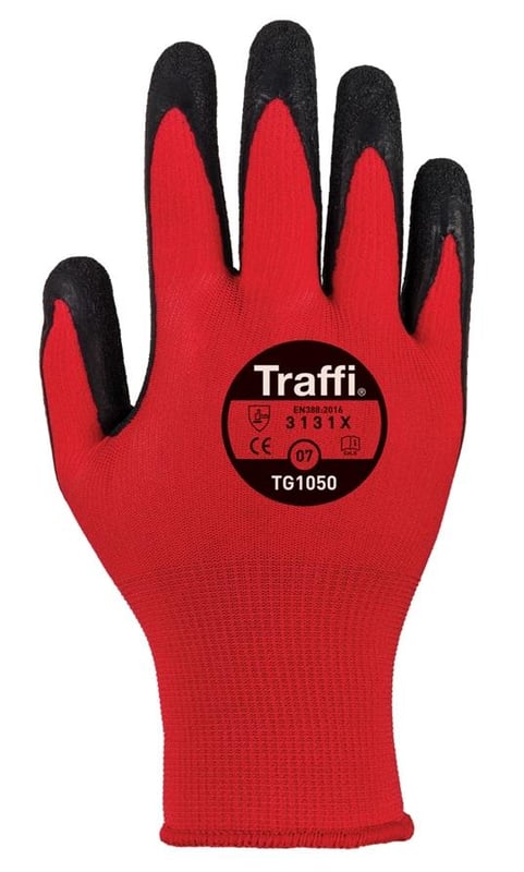 Picture of TraffiGlove Centric 1 Handling Rubber Coating Gloves - Size 8 - Pack of 10 - TS-TG1050-8X10 - (AMZPK2)